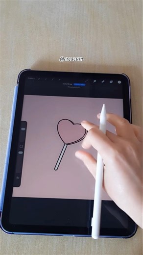 How do you create a simple candy pattern in Procreate? #procreate #digitalart #ipad #lollipop #heart