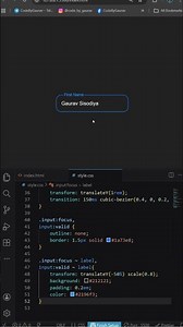 🔥Animated Input Label Using HTML & CSS #webdevelopment #animation #css #Shorts