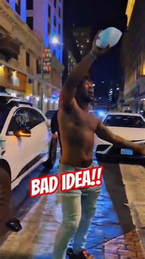 Tough Guy Picks a Fight… with a Google Car?! 😂🤦‍♂️