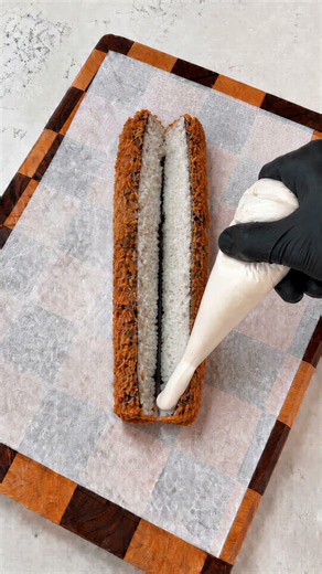 CRISPY SUSHI HOT DOG 🌭🍣 #foodasmr #asmrcooking #recipe #cooking #food