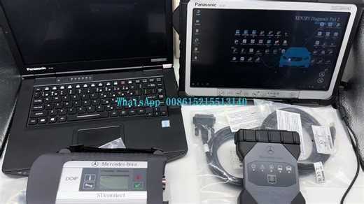 Mercedes Benz C4 DoIP Scanner #Mercedes Benz #C6 VCI with Panasonic CF54 Laptop and CF-D1 MK3 ToughBook