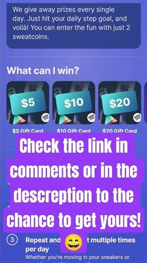 DOWNLOAD! sweatcoin using the link in comments or desecription below!!