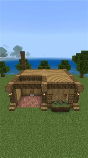 Oak House Build | In Minecraft Tutorial Timelapse #minecraft #shorts #asmr