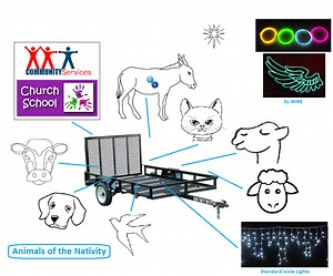 EL Wire Mechanical Donkey (Parade of Lights Float)