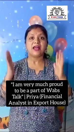 "I am very much proud to be a part of Wabs Talk! " Priya | Financial Analyst in Export House WabsTalk.com | 9999947824 #testimonial #SuccessStory #wabstalk #spokenenglishinstitute #motinagarmetrostation #education | WabsTalk - Speak English | Facebook