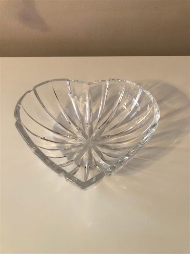 Vintage Heart Shape Lead Crystal Bowl Decorative Candy Dish - Etsy
