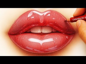 Como dibujar Labios Realistas a Color en 1Minuto