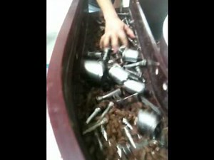 VibraHone Vibratory Bowl, tumble deburring, Media and Parts separation