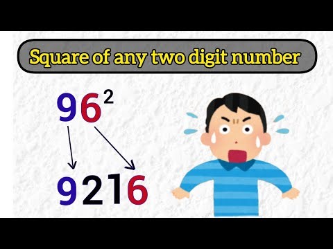 Square of any two digit number in 3 seconds without calculator/ Learn Math in seconds 🔥