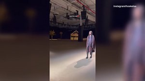 Elsa Hosk looks glamorous as she attends Coach runway show