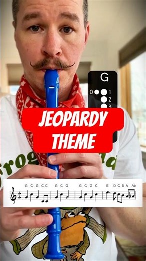 Recorder Songs - Jeopardy Theme #recorder #tutorial