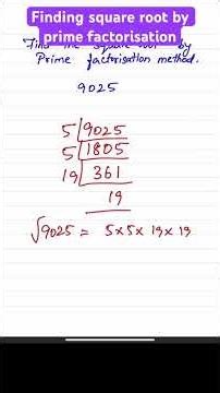 Finding square root by prime factorisation
