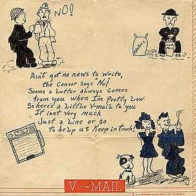 V-mail: microfilm airmail from WWII