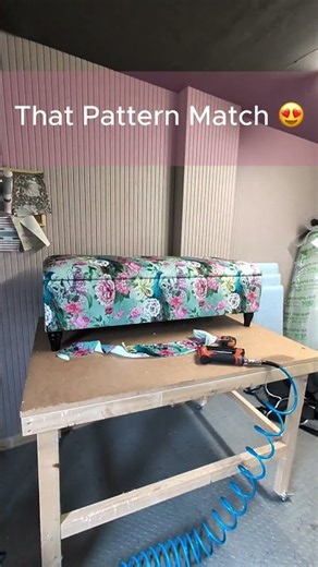 Perfectly Pattern Matching an Upholstered Ottoman