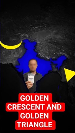 Golden Crescent 🌙 & Golden Triangle. #gk #upsc