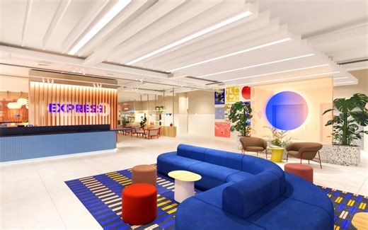 Innovative Holiday Inn Express public space design unveiled • Hotel Designs
