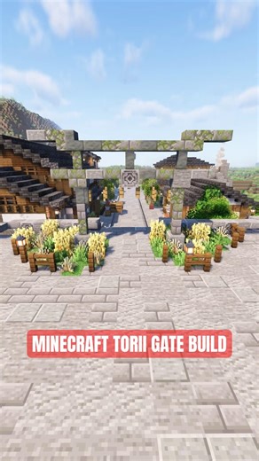 ⛩️ Small Minecraft torii gate build ⛩️ #minecraft #minecraftshorts #japan #torii