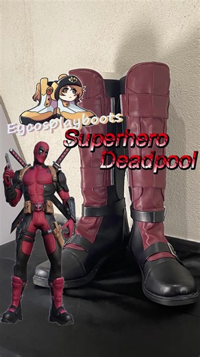 These cosplay shoes are an alternate version of Deadpool's boots. I really love this character! Do you guys like it too? 🖤👟 #cos #cosplay #cosplayer #cosplayboots #cosplayshoes #foryou #cosplayboy #cosplaygirl #xmencosplay #wadewilson #Deadpool #deadpoolcosplay#deadpooledit#cosplaytiktok #cosplayaccessories #leatherboots #boots