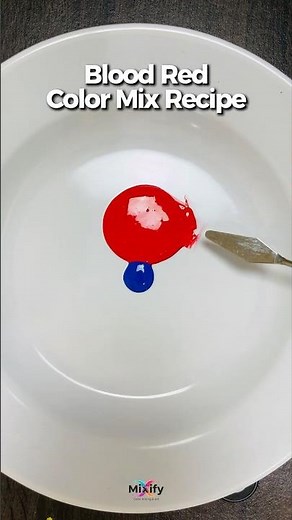 How to make BLOOD RED Color 🩸 (Realistic & Deep) #shorts #colormixing #ASMR #satisfying
