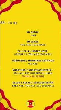 Master the Verb ESTAR in 1 Minute! | Spanish Present Tense | Presente de Indicativo