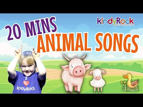 Animal Songs for Circle Time | 20 Minutes of Preschool Music & Movement | kindyRock