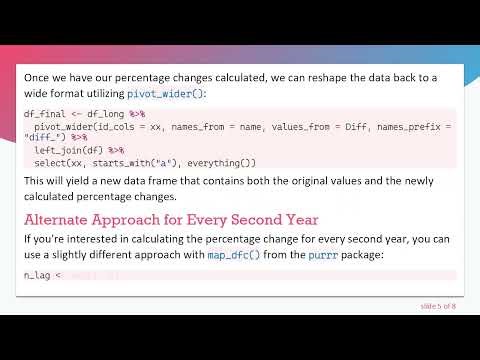 Mastering Percentage Change Calculation Between Consecutive Columns in R with Tidyverse