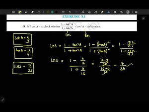 Exercise 8.1_Problem 8 Complete Solution_ NCERT CLASS 10 (X) _ Chapter 8 _TRIGONOMETRY