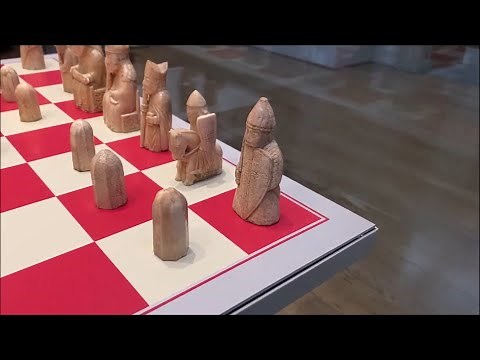 Viking Chess Set from the Scottish Isle of Lewis
