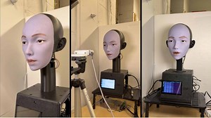 A humanoid robot with incredibly realistic lip movements has been created