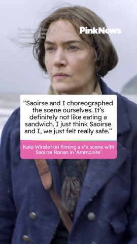Kate Winslet on filming LGBTQ+ love scenes with Saoirse Ronan: "Definitely not like eating a sandwich"