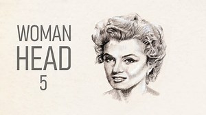 Animated woman head sketch: Learn face structure and clean lines