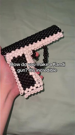 How to Make a Kandi Gun 🔫✨ #kandi #beads #kandikid #bracelet