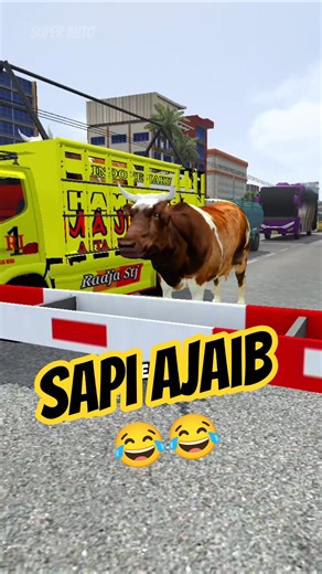 Sapi Ajaib di Perlintasan Kereta api 😱🚚 #bussid #bussidmod #bangsuper