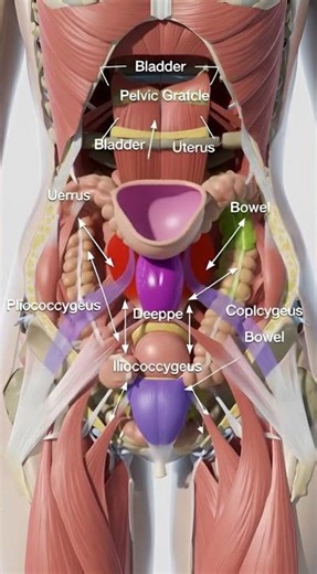 Female Pelvic Floor Anatomy 3D #anatomy #shortvideo #pelvichealth