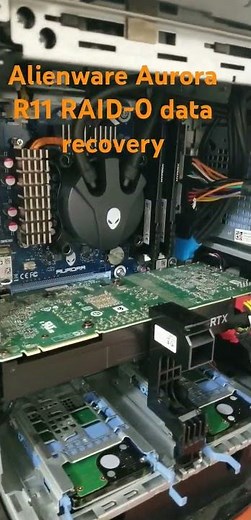 #Alienware #Aurora R11 with failed RAID-0 data recovery ‪@qubexdatarecovery‬
