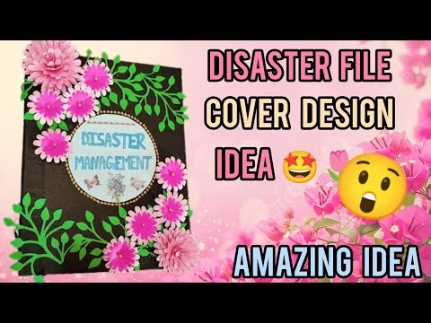 Easy disaster file cover decoration ideas/science file design #craft #decor #design