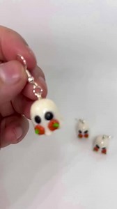 Kawaii Ghosty Earrings | Handmade Polymer Clay Dangle Earrings - Etsy