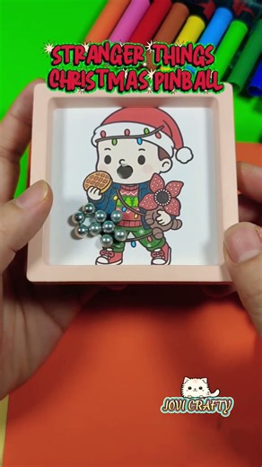 Stranger Things Christmas Pinball Game #trending #artscraft #diy