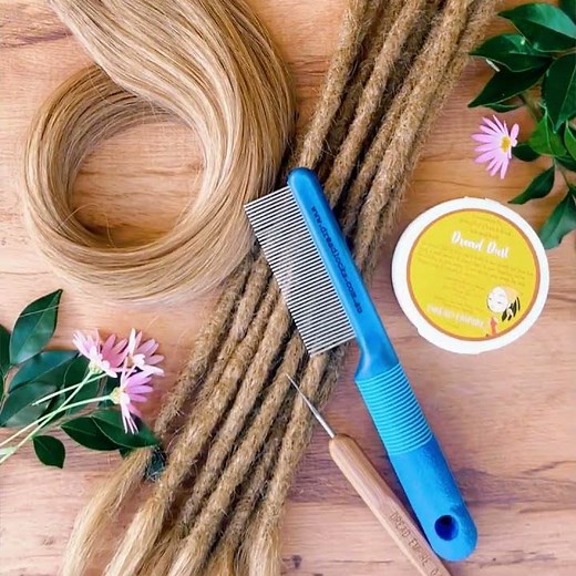 Dreadlock extension making with human hair wefts