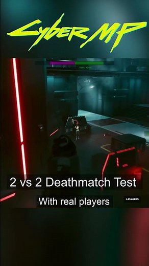 Cyberpunk 2077 Multiplayer Mod Deathmatch 2 vs 2 Test | CyberMP #shorts #cyberpunk #cyberpunk2077