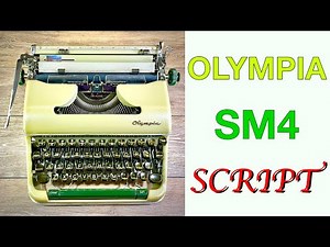Olympia SM4 Typewriter With Script Typeface
