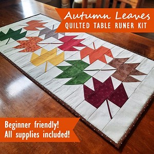 Autumn Leaves Pre Cut Table Runner Kit   Pattern - Etsy