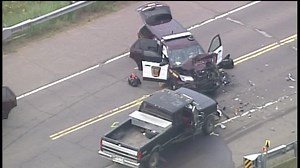 State Patrol involved in Sandstone crash on I-35 overpass