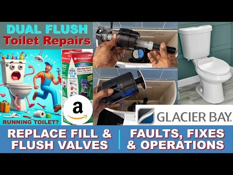 How to Replace a Fill Valve in Minutes. How to Fix a Dual Flush Running Toilet. #toilet #glacierbay