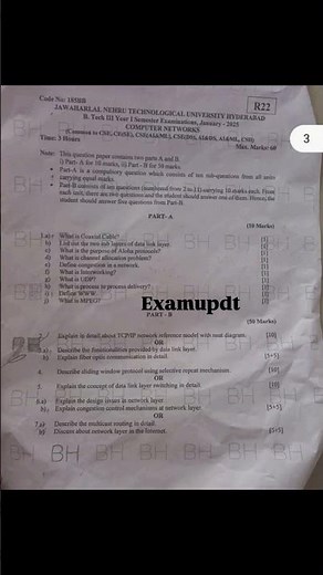 Computer Networks Previous Year Question paper Jntuh R22 R18