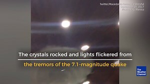 64K views · 207 reactions | Tremors from the powerful earthquake in Mexico shook this chandelier | The Weather Channel | Facebook