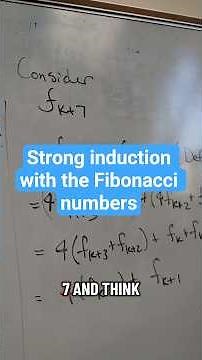 a strong induction proof about the Fibonacci numbers #maths #discrete