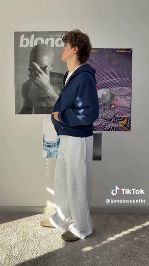 How to Style Grey Sweatpants #mensfashion #sweatpants #style #outfitideas #fashioninspo