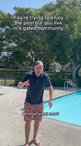 You know he takes up the entire pool doing his early morning floaty exercises | The Slappable Jerk