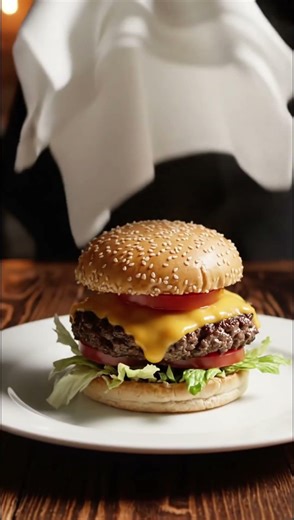 Empty Plate Turns Into Burger! 🍔😲